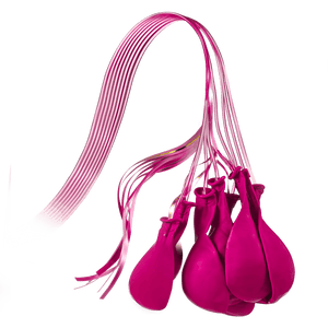 Portable Party Balloon Electric Air Pump Starter Pack, Includes 16ct 11in Self-Sealing Pink Latex Balloons