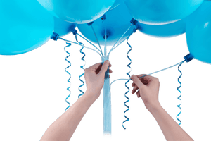 Portable Party Balloon Electric Air Pump Starter Pack, Includes 16ct 11in Self-Sealing Pink Latex Balloons
