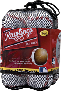 (12 Pack) 8U Official League Practice Youth Baseballs in Mesh Bag