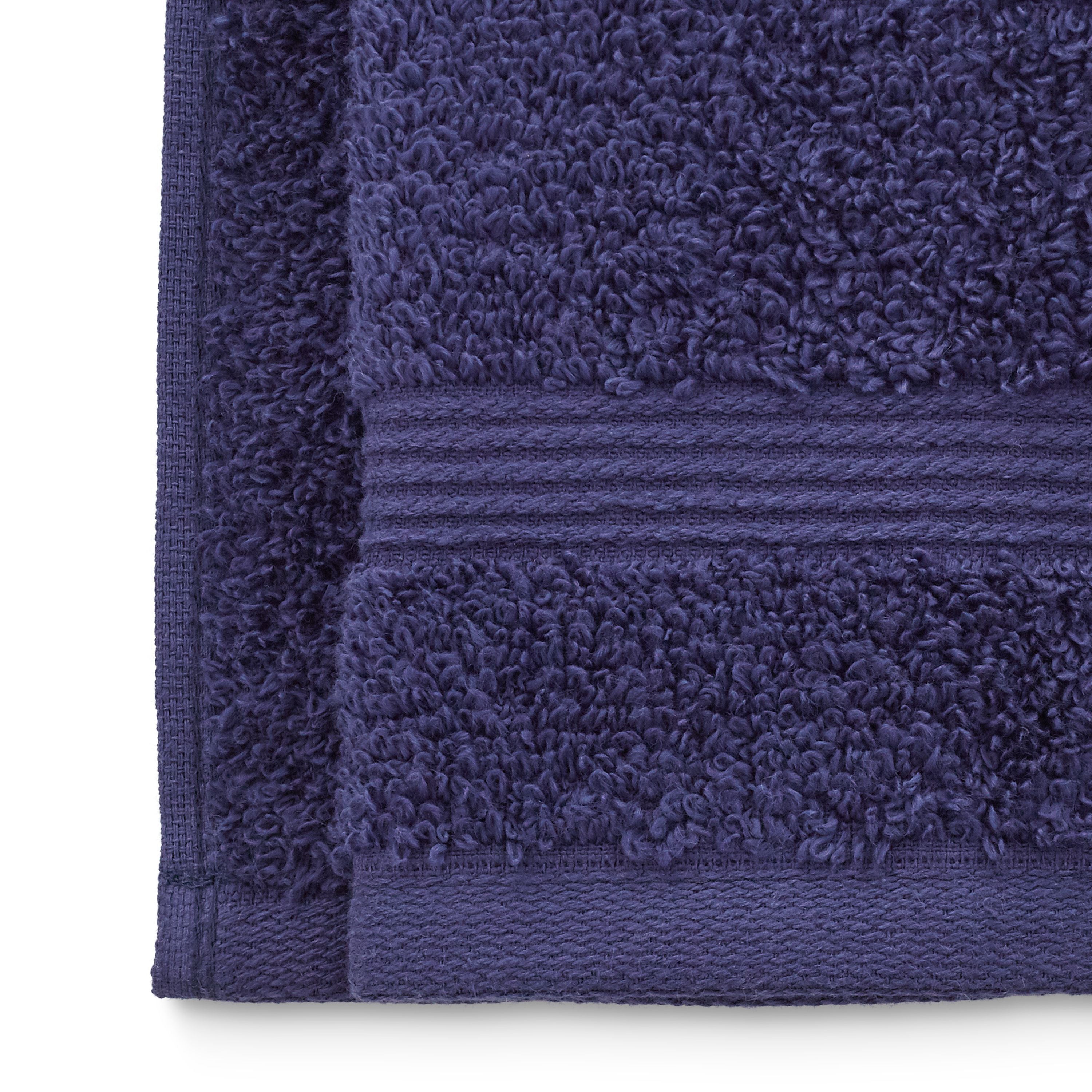 Performance Mix Textured 6-Piece Bath Towel Set - Navy Blue