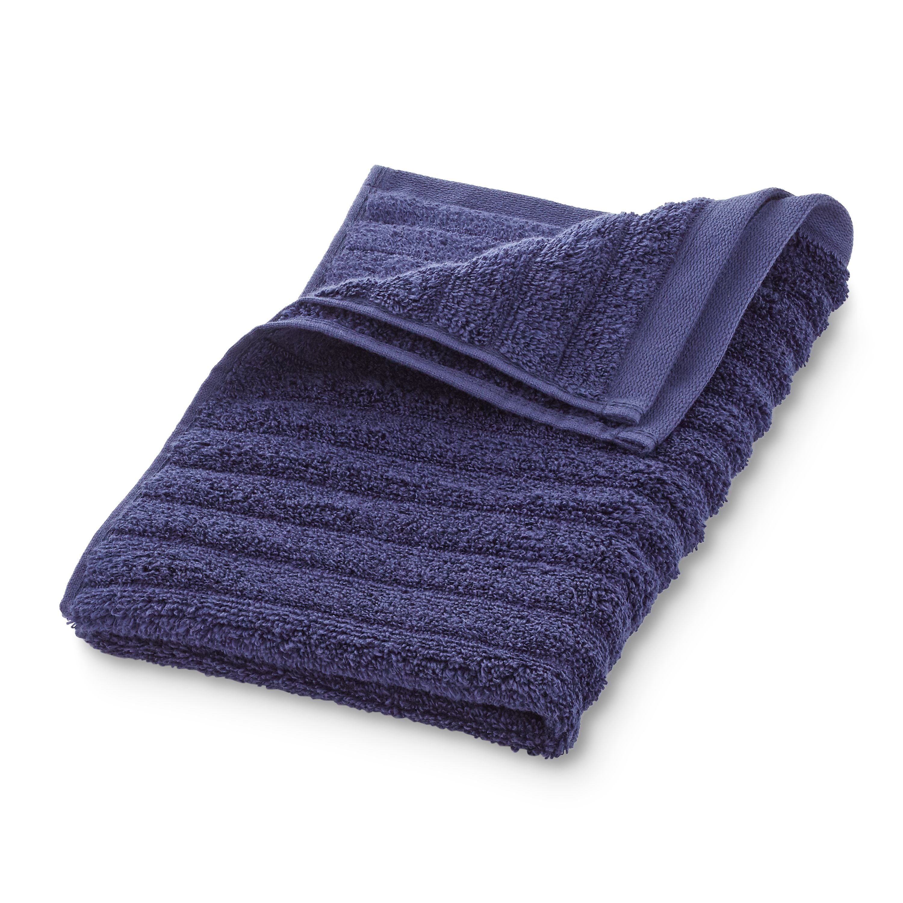 Performance Mix Textured 6-Piece Bath Towel Set - Navy Blue